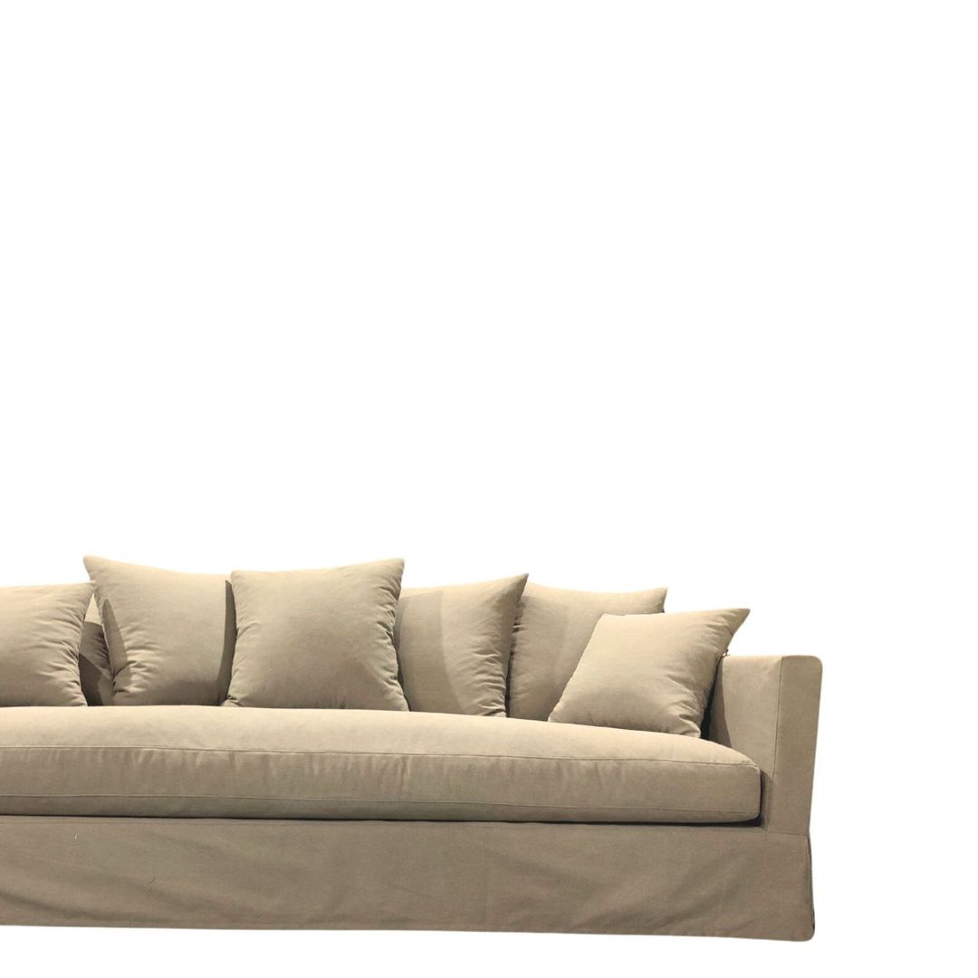 LUXE SOFA 3 SEATER SAND SLIP COVER image 0